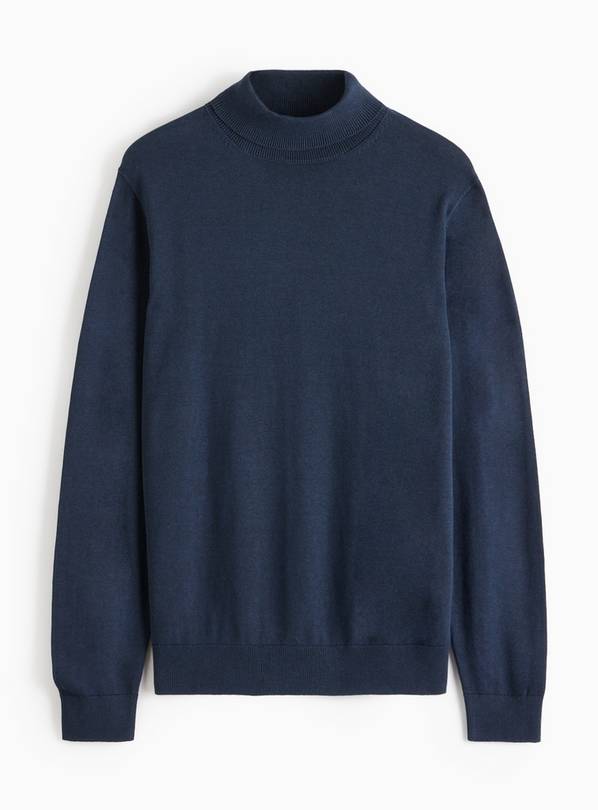 Navy Roll Neck Jumper XXXL