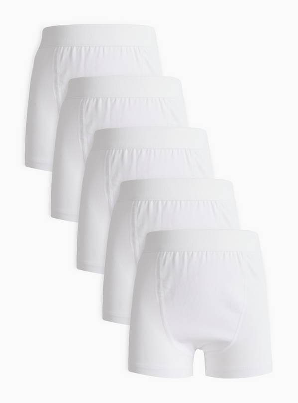 Plain White Trunks Five Pack 6-7 years