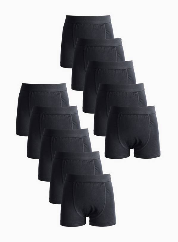 Plain Black Trunks 10 Pack 3-4 years