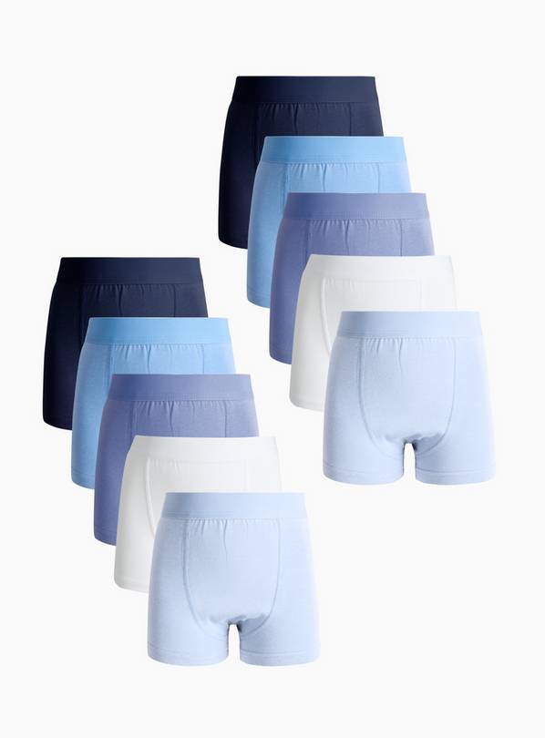 Mixed Blue Trunks 10 Pack 13-14 years