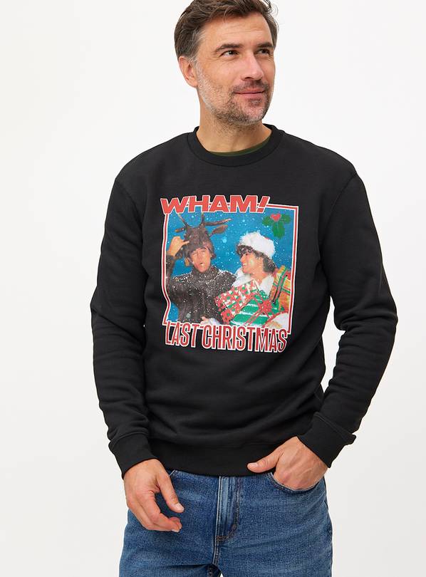 Wham! Last Christmas Graphic Crew Neck Sweatshirt L