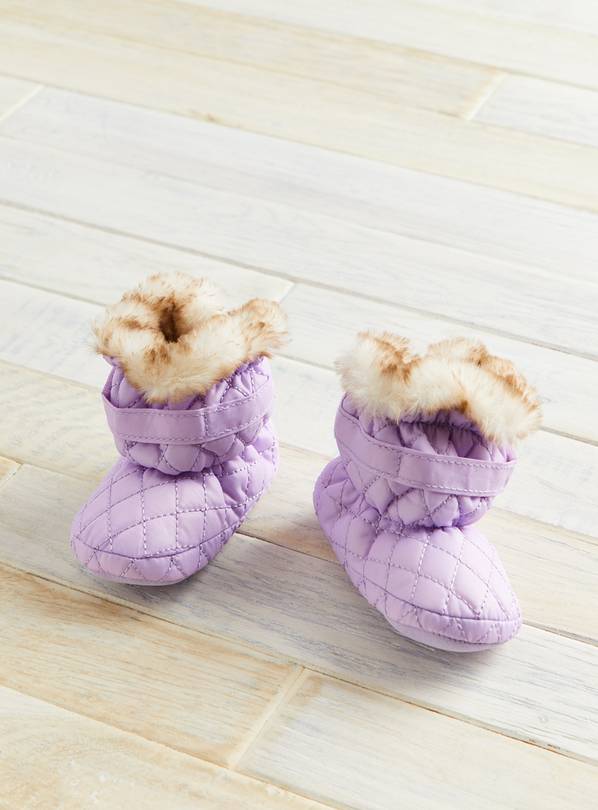 Lilac Quilted Snow Boots 12-18 months