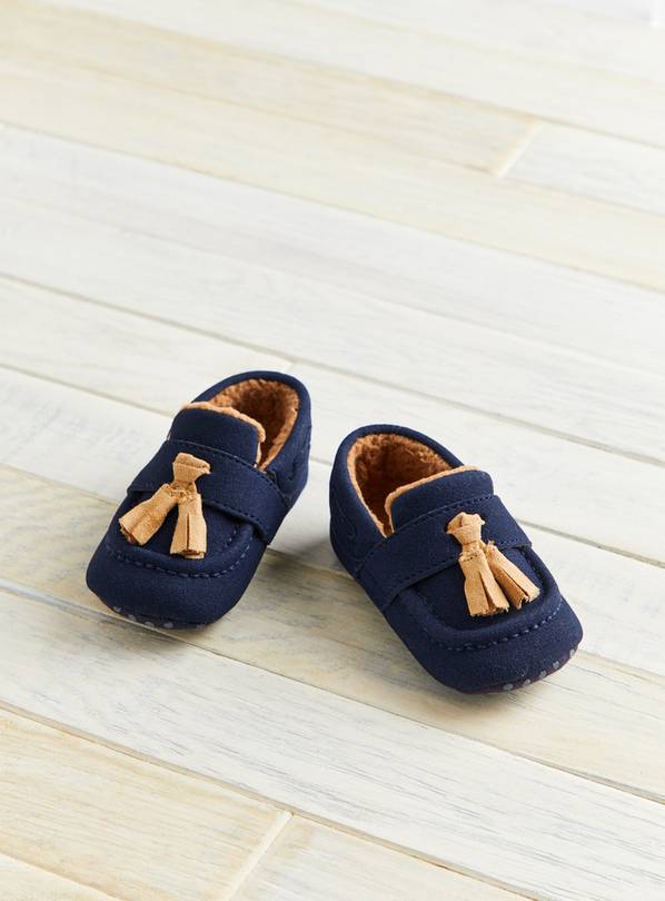 Navy Tassel Loafers 3-6 months