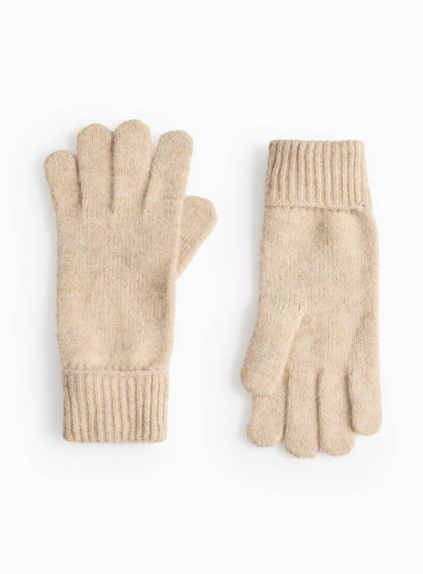 Oatmeal Premium Knitted Gloves  One Size