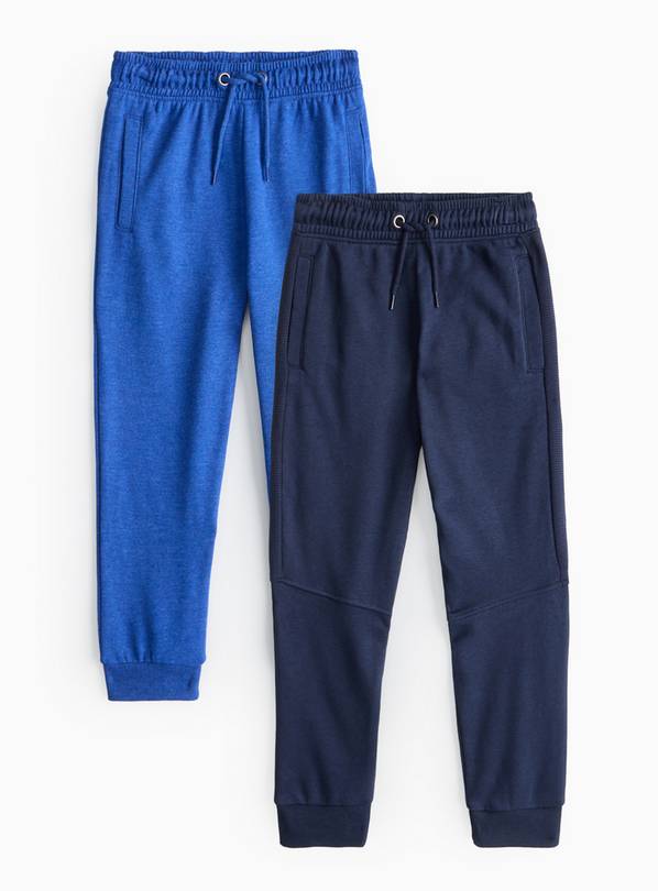 Blue Marl & Navy Joggers 2 Pack  11 years