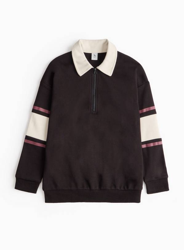 Black Sweat Polo Top 6 years