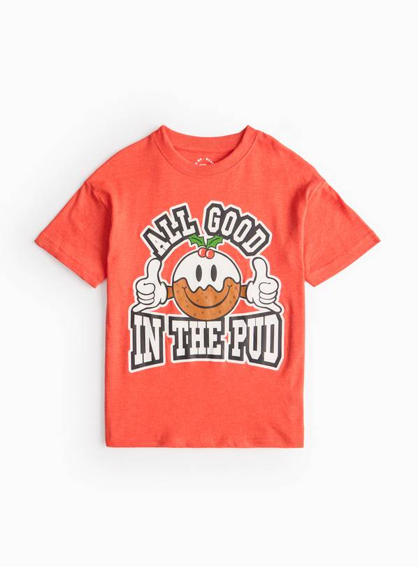 Red All Good In The Pud Christmas T-Shirt 2 years