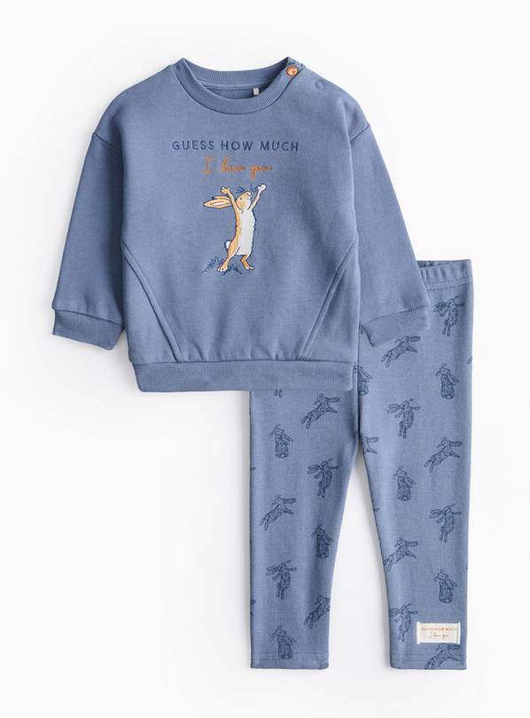 Guess How Much I Love You Blue Sweatshirt & Leggings Set 12-18 months