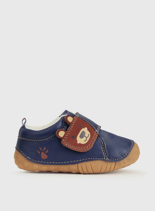 START-RITE Bear Hug Blue Leather Pre Walker Shoes 4.5 Infant