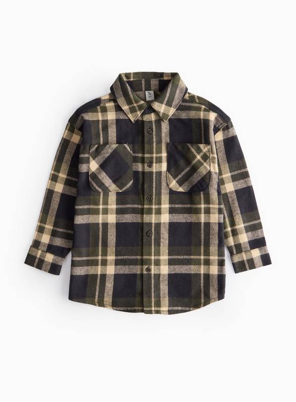 Khaki Check Brushed Cotton Shirt 5 years