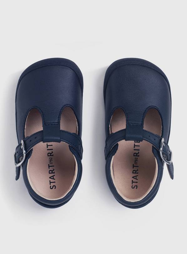 Buy START-RITE Travel Navy Soft Leather T Bar First Steps Shoes