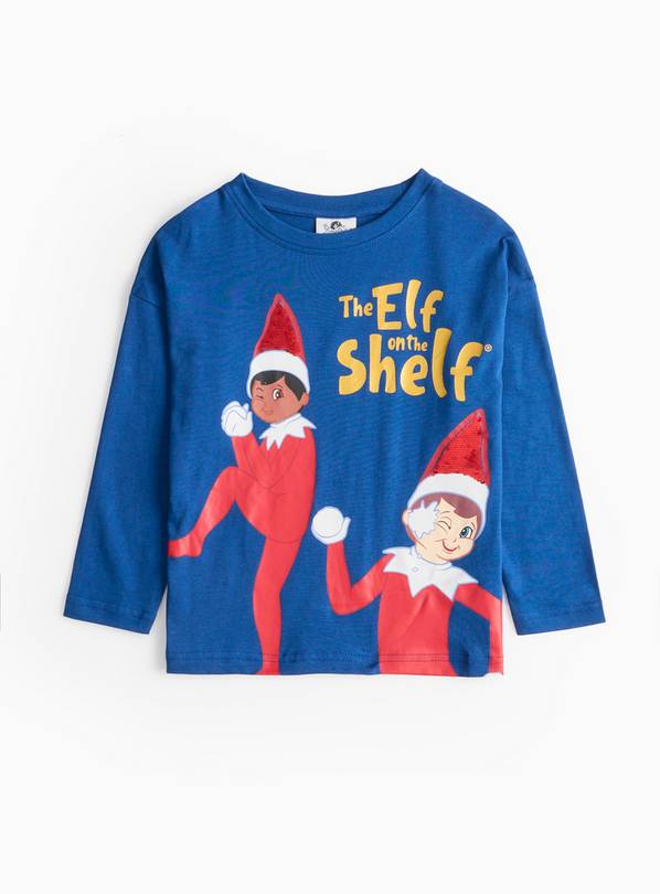 Elf On The Shelf Navy Christmas T-Shirt 1-2 years