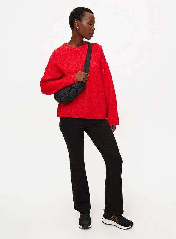 Buy Red Relaxed Boxy Crew Neck Jumper 10 Jumpers Tu