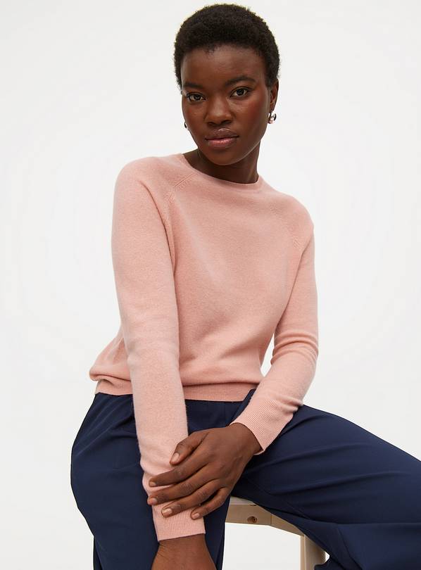 Pink Cashmere Blend Raglan Jumper 22