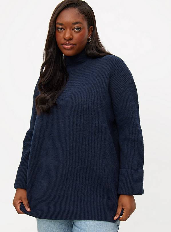 Navy High Neck Jumper M