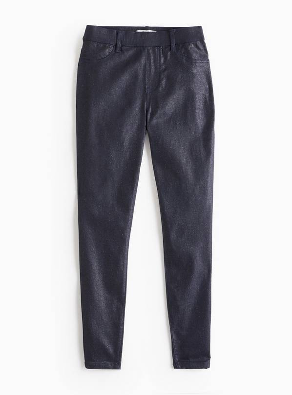 PETITE Navy Sparkle Jeggings 14