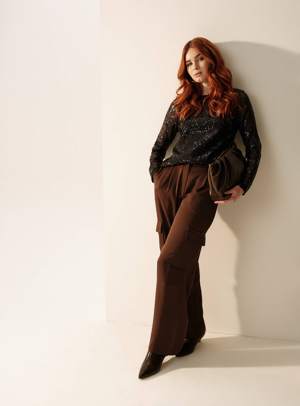 Black Sequin Embellished Long Sleeve Top 10 - Image 2