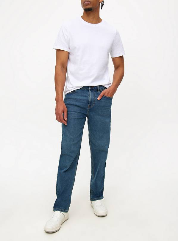 Vintage Wash Ultimate Comfort Fit Denim Jeans  32S