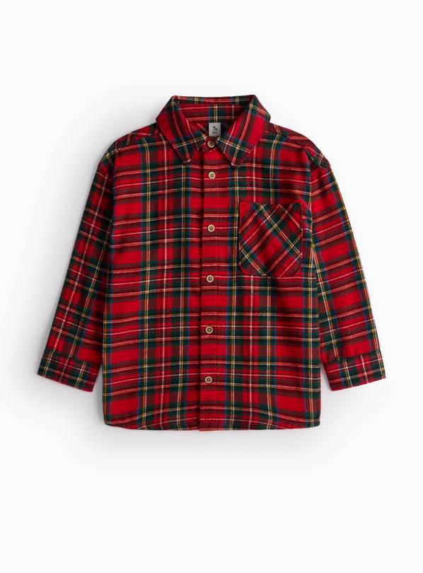 Red Tartan Check Long Sleeve Shirt 5 years