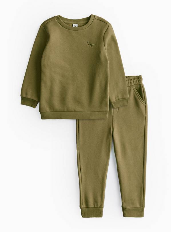 Khaki Crew Neck Sweatshirt & Joggers Set 2-3 years