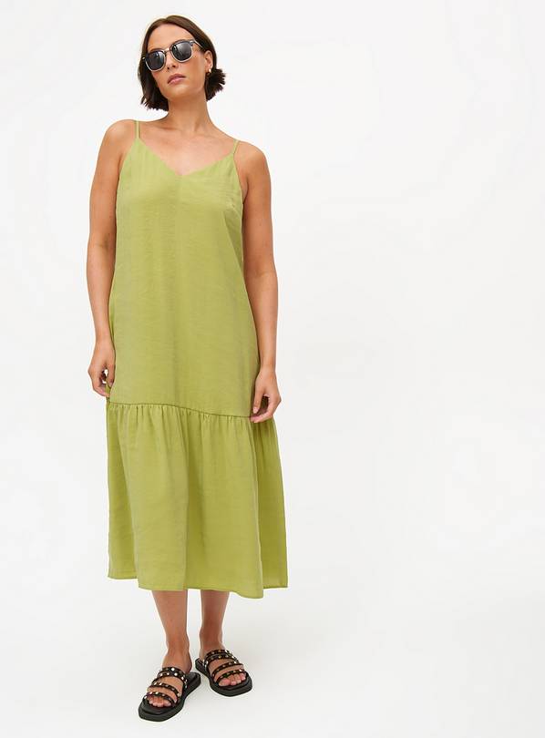 Lime Tiered Midaxi Dress 14