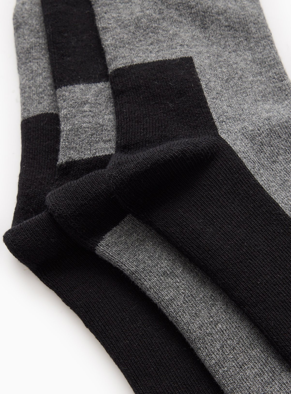 Grey & Black Ankle Socks 3 Pack 9-12 - Image 2 thumbnail