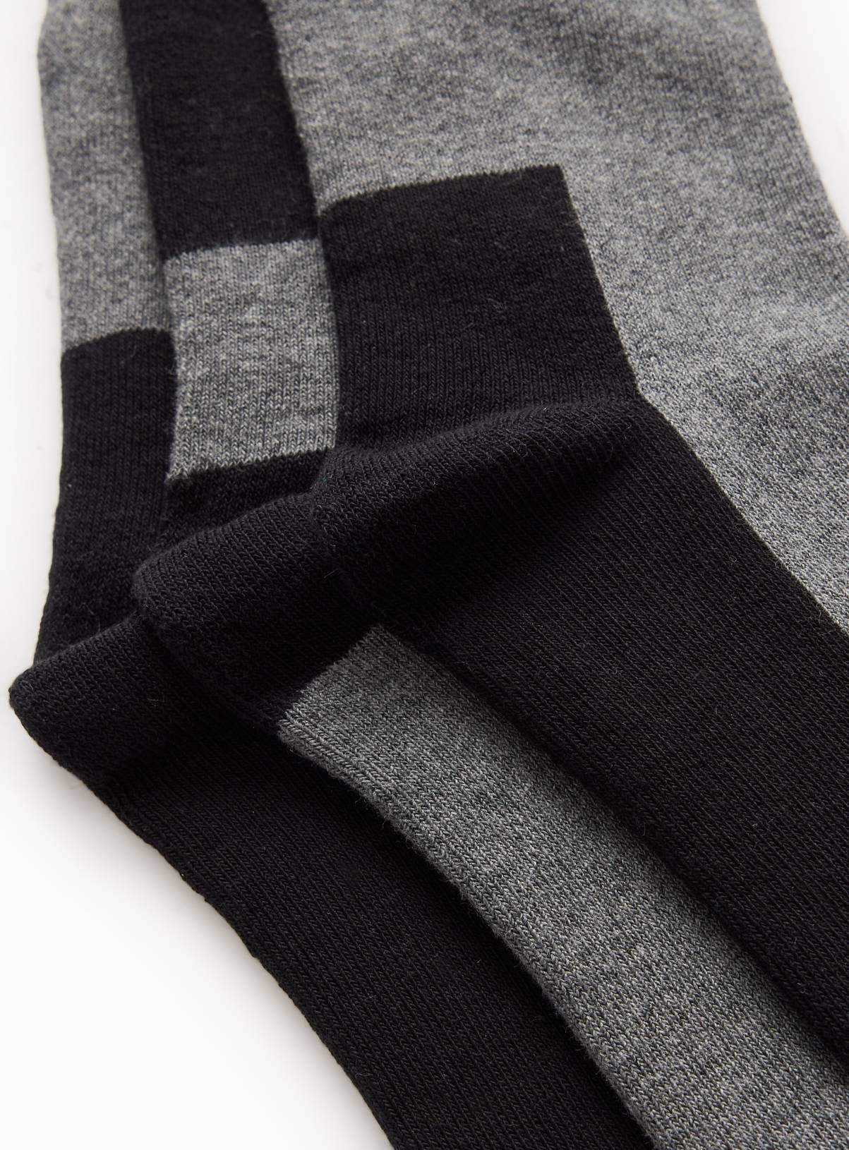 Grey & Black Ankle Socks 3 Pack 9-12 - Image 2