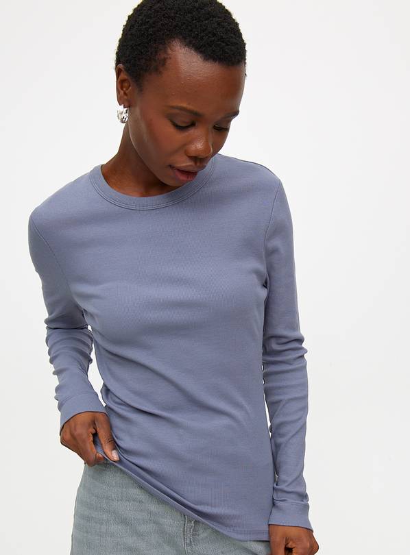 Grey Long Sleeve Ribbed Top 20