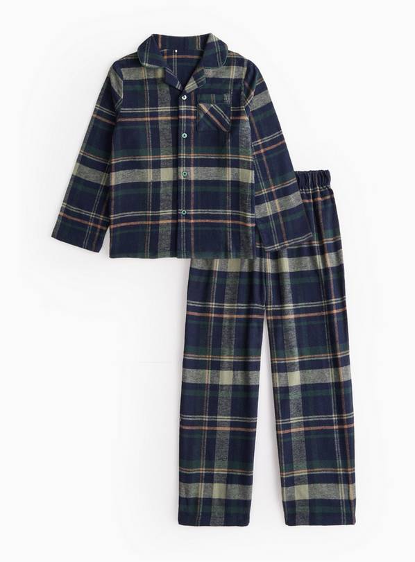 Mini Me Kids' Christmas Green Check Traditional Pyjamas 1.5-2 years