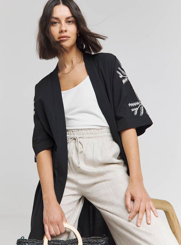 SIMPLY BE Embroidered Sleeve Kimono 20