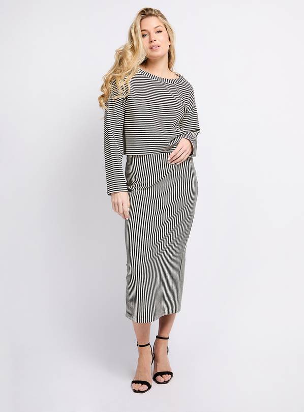 VOGUE WILLIAMS Stripe Midaxi Skirt L