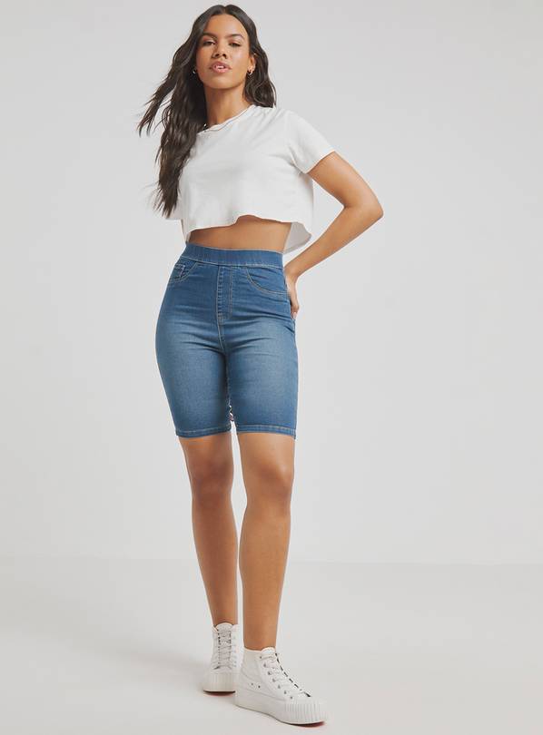 SIMPLY BE Pull On Denim Cycling Shorts 16