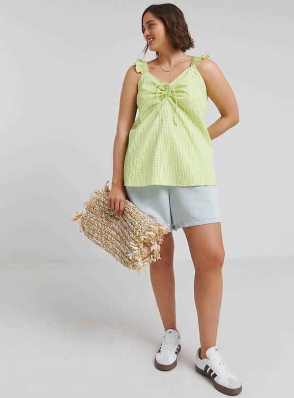 SIMPLY BE Gingham Ruched Cami 20