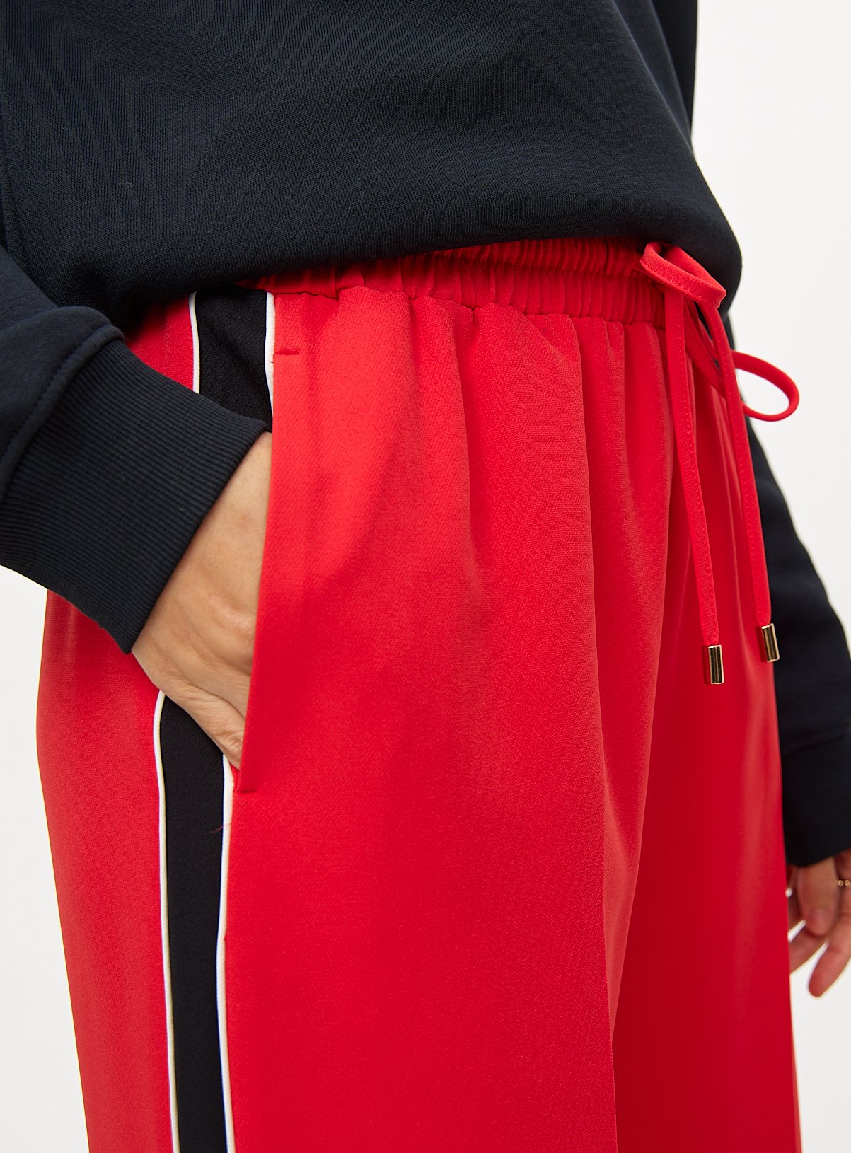 Red Side Stripe Wide Leg Trousers 16 - Image 3 thumbnail