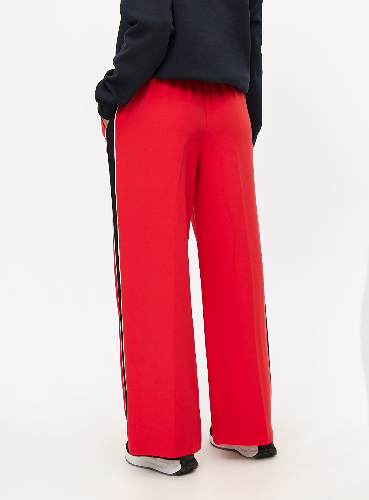 Red Side Stripe Wide Leg Trousers 16 - Image 4 thumbnail