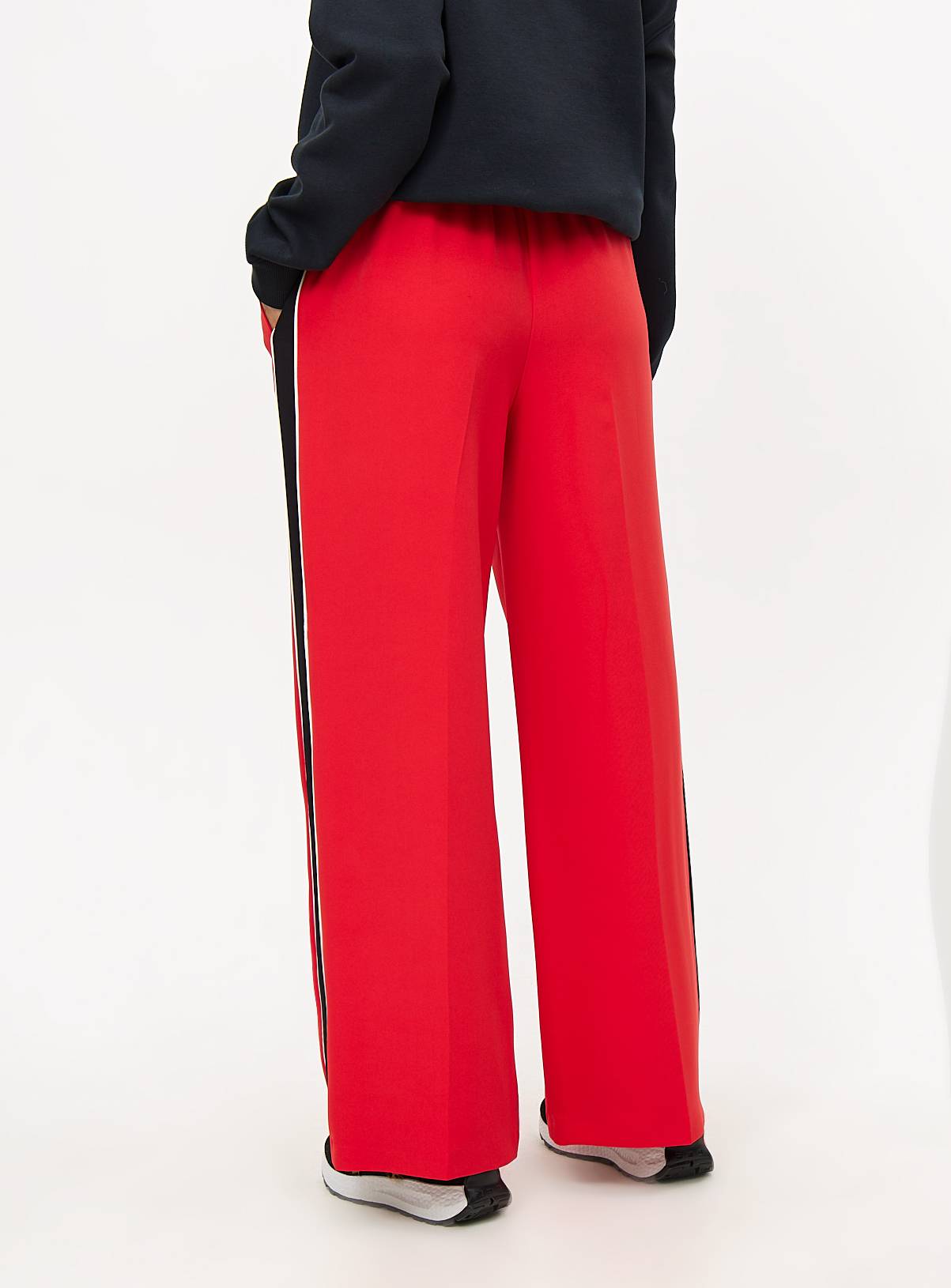 Red Side Stripe Wide Leg Trousers 16 - Image 4