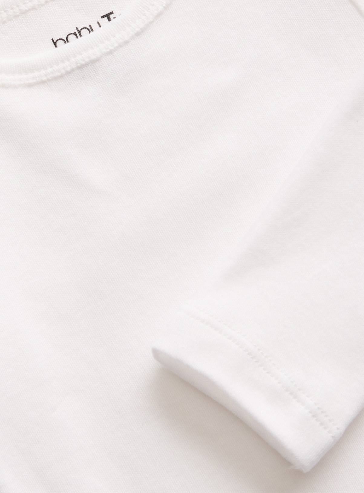 White Long Sleeve Bodysuit 10 Pack Up to 3 mths - Image 2