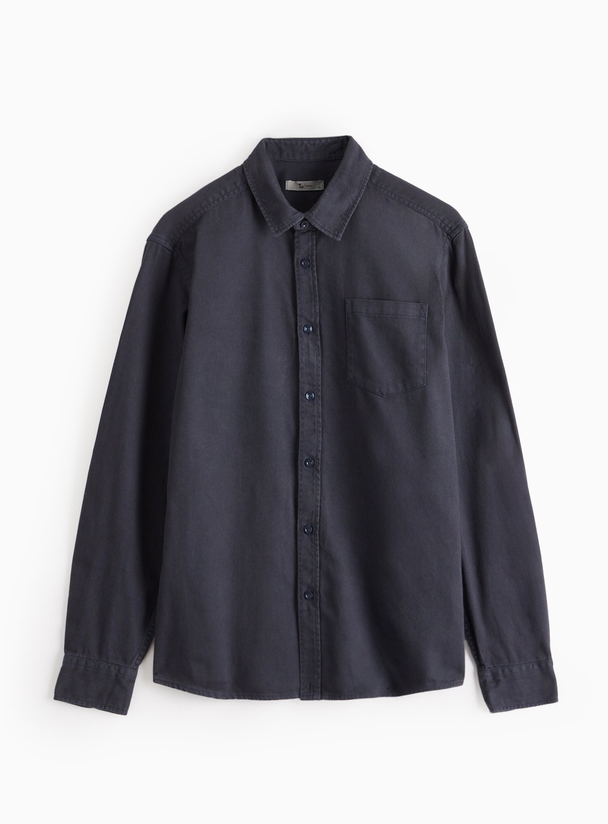 Men's Navy Twill Long Sleeve Shirt