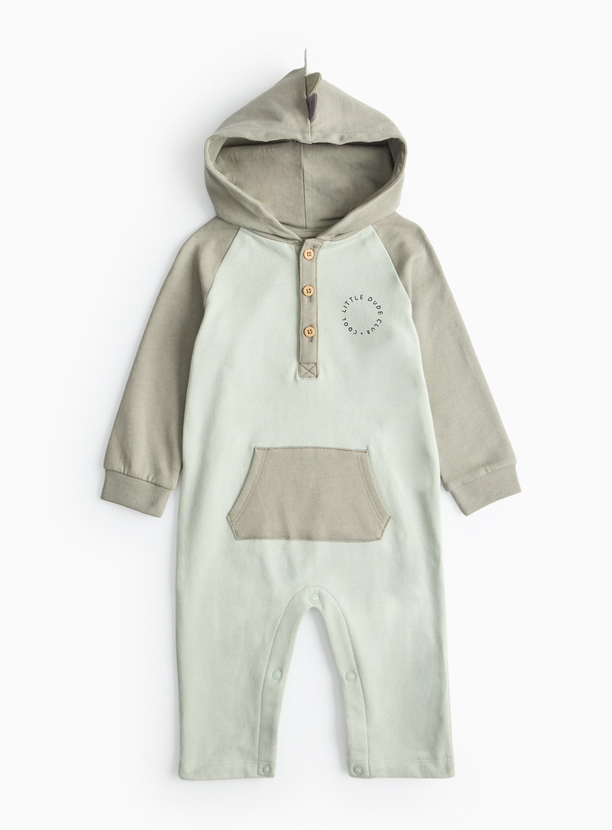 Blue Blue Grey Dino Hooded Romper (3-6 Months) - Tu by Sainsbury's