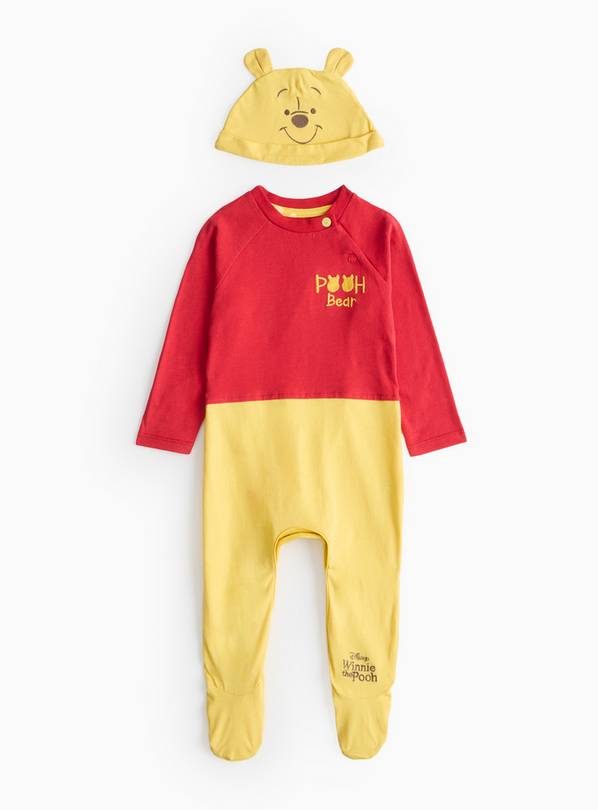 Disney Winnie The Pooh Novelty Sleepsuit & Hat Set 9-12 months