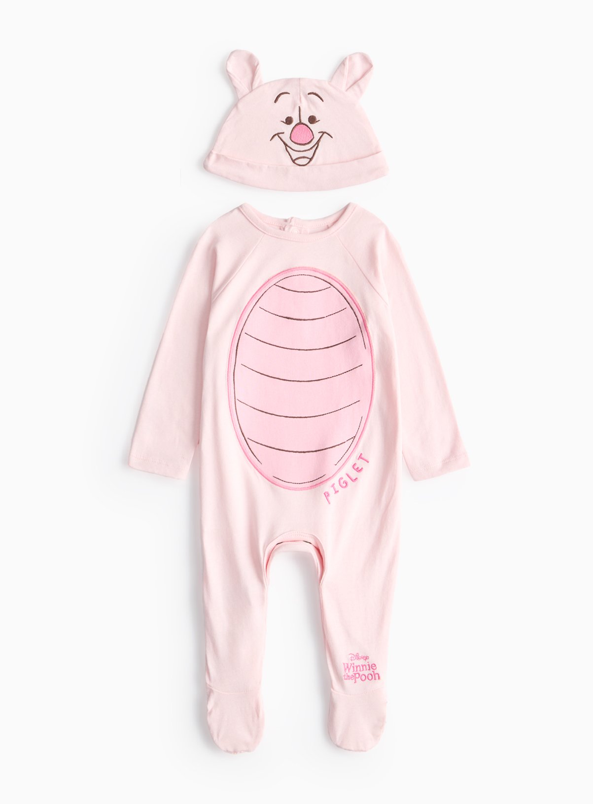 Disney Unisex Piglet Sleepsuit & Hat Set 9-12 months