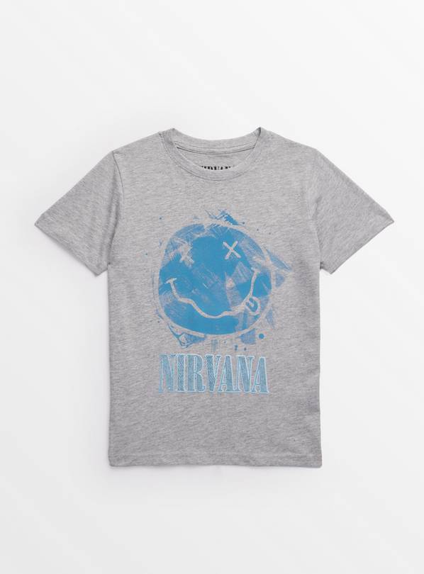 Nirvana Grey Graphic Print T-Shirt 10 years