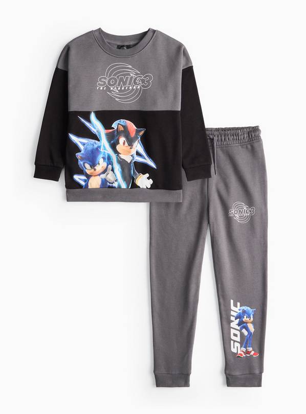 Sonic Grey & Black Sweatshirt & Joggers Set 5 years