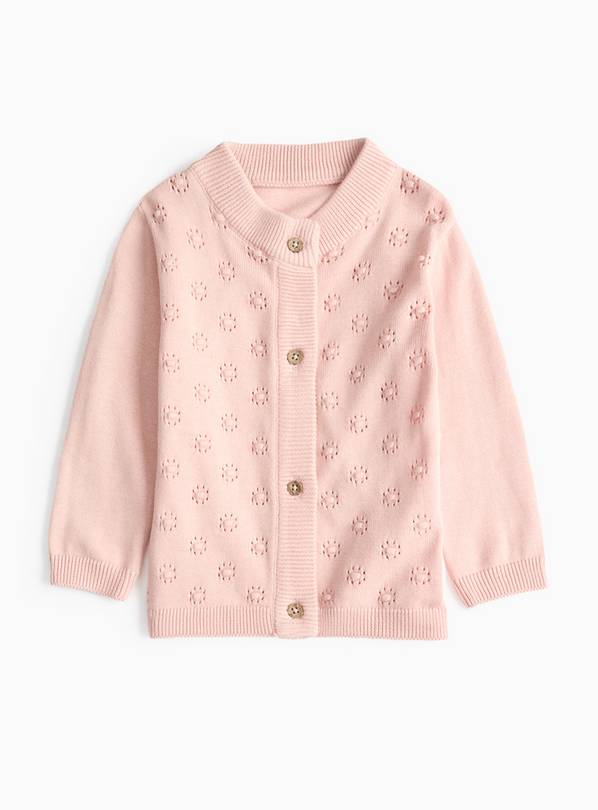 Vintage Garden Pink Bobble Cardigan 3-6 months