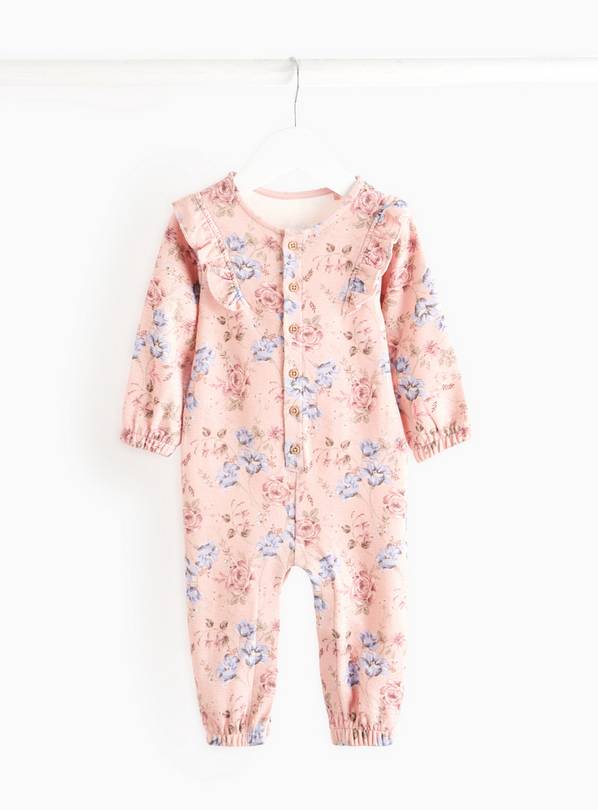 Pink Floral Printed Romper 9-12 months