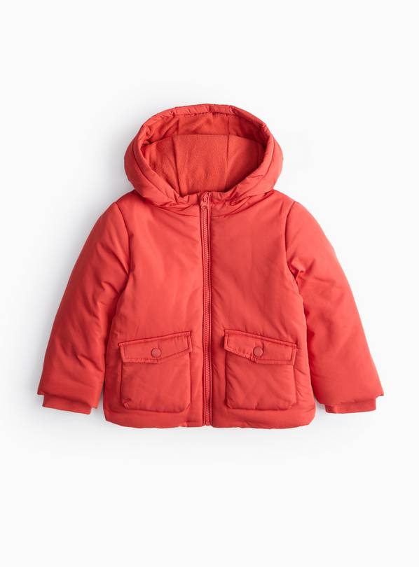 Red Hooded Puffer Coat 1-2 years