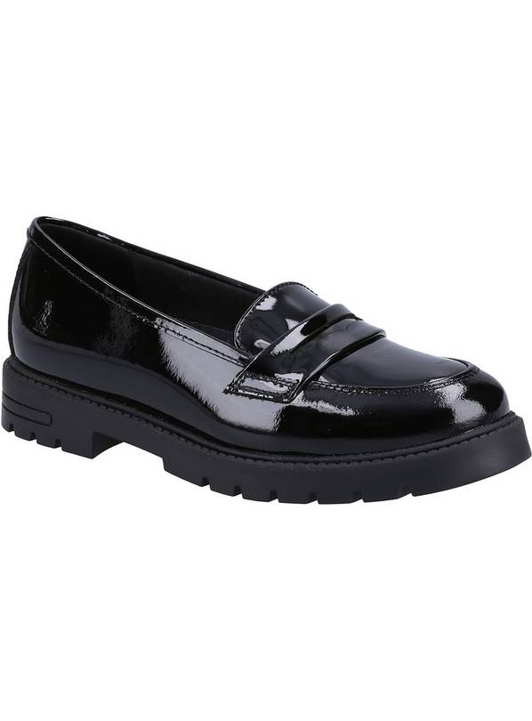 HUSH PUPPIES Hazel Patent Senior School Shoes 6