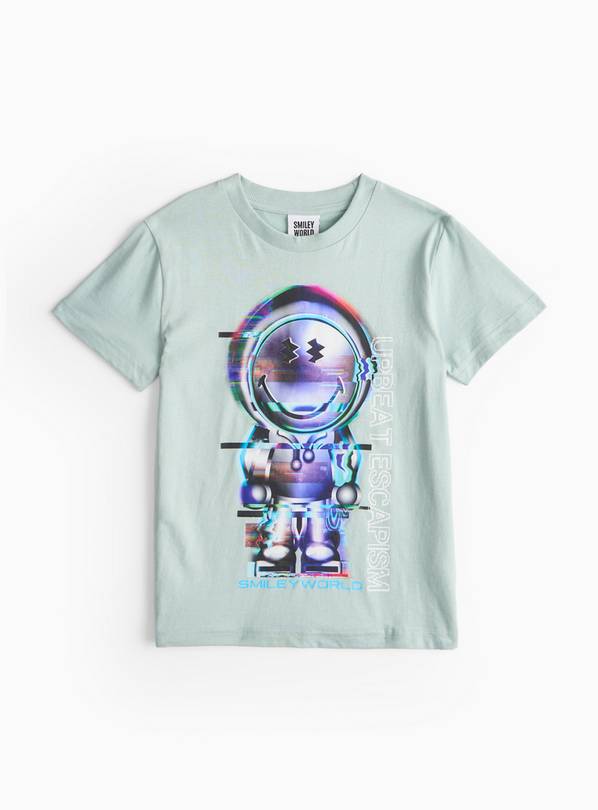SmileyWorld Green Digital Graphic T-Shirt 7 years