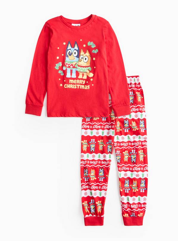 Bluey Character Print Red Christmas Pyjamas 1.5-2 years