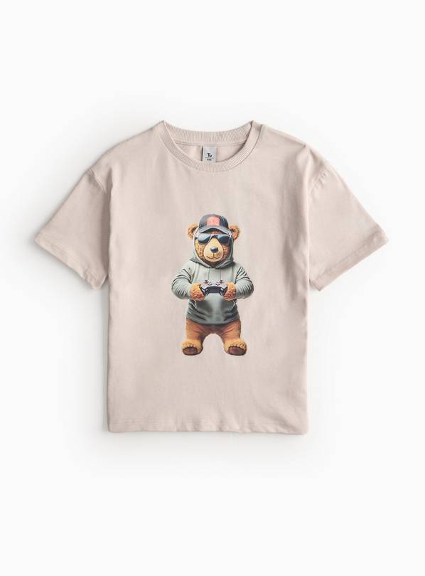 Gaming Bear Graphic Print T-Shirt 1-2 years